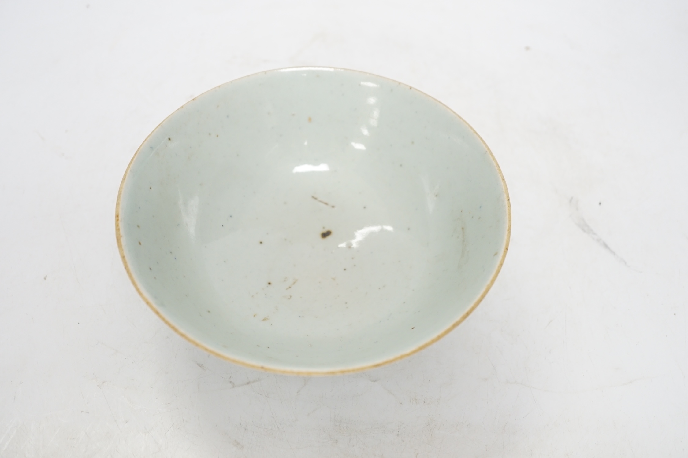 A Chinese celadon glazed bowl, 19th century, 16.5cm. Condition - good
